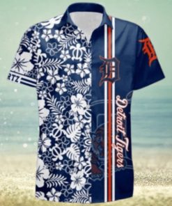 Floral Elegance Detroit Tigers Hawaiian Shirt