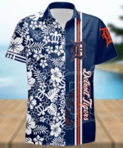 Floral Elegance Detroit Tigers Hawaiian Shirt