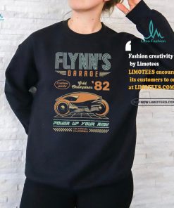 Flynn’s Garage Grid Champions 82 Power Up Your Ride Los Angeles California Shirt