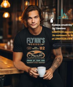 Flynn’s Garage Grid Champions 82 Power Up Your Ride Los Angeles California Shirt
