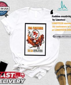 Foo fighters in concord ca on august 13 2024 tour poster shirt