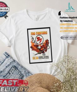 Foo fighters in concord ca on august 13 2024 tour poster shirt