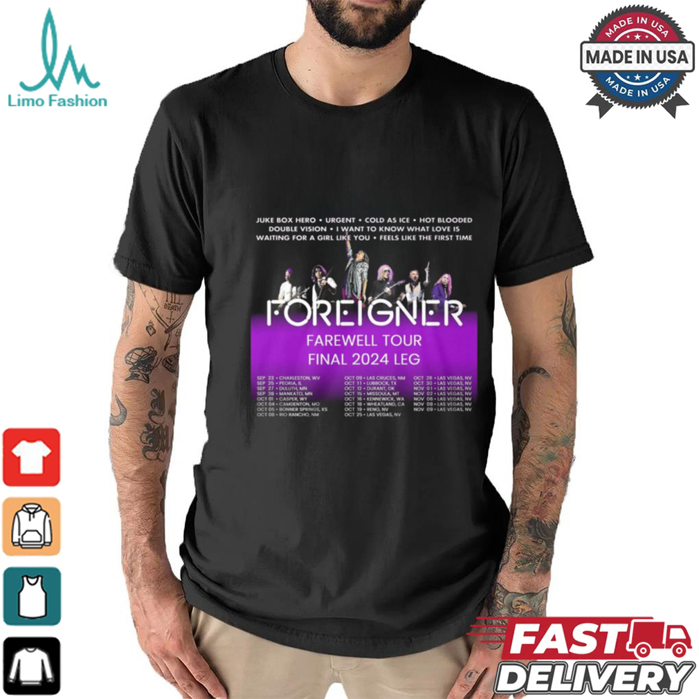 Foreigner Farewell Tour 2024 Shirt Foreigner Farewell Tour 2024 Shirt