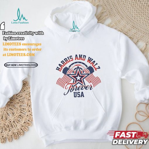 Forever Kamala Harris and Tim Walz Waltz US flag shirt
