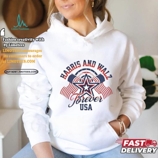 Forever Kamala Harris and Tim Walz Waltz US flag shirt