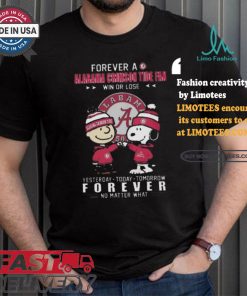 Forever a alabama crimson tide fan win or lose yesterday today tomorrow forever no matter what shirt