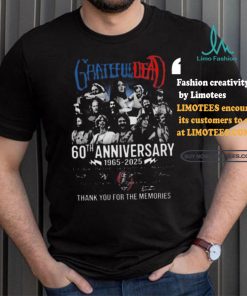 Funny Grateful dead 60th anniversary 1965 2025 thank you for the music shirt
