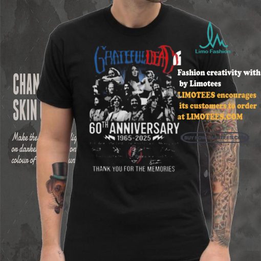 Funny Grateful dead 60th anniversary 1965 2025 thank you for the music shirt
