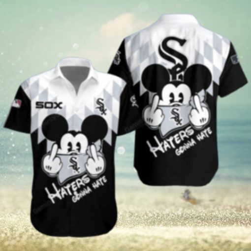 Funny Mickey Haters Gonna Hate White Sox Hawaiian Shirt