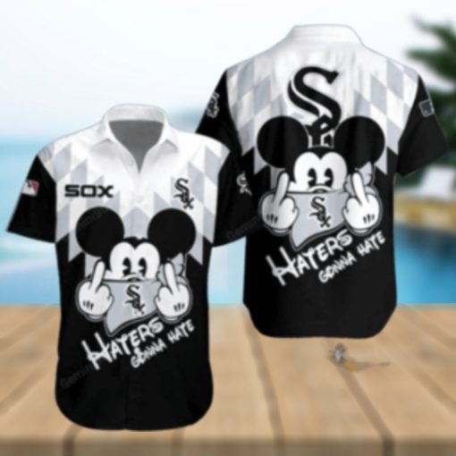 Funny Mickey Haters Gonna Hate White Sox Hawaiian Shirt