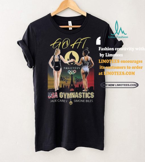 GOAT Paris 2024 USA Gymnastics Jade Carey and Simone Biles Signatures shirt