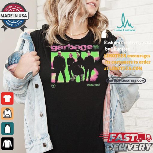 Garbage Pink And Green Photo Tour 2024 T shirt