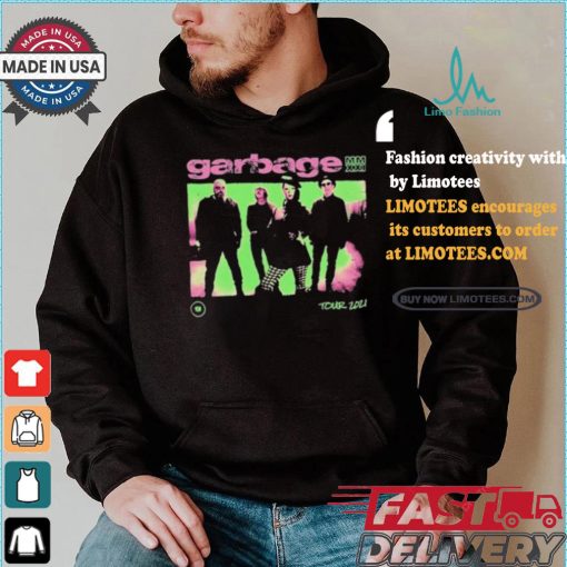 Garbage Pink And Green Photo Tour 2024 T shirt