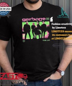 Garbage Pink And Green Photo Tour 2024 T shirt