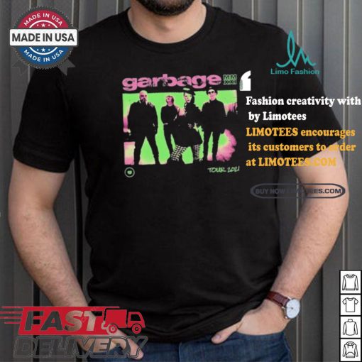 Garbage Pink And Green Photo Tour 2024 T shirt