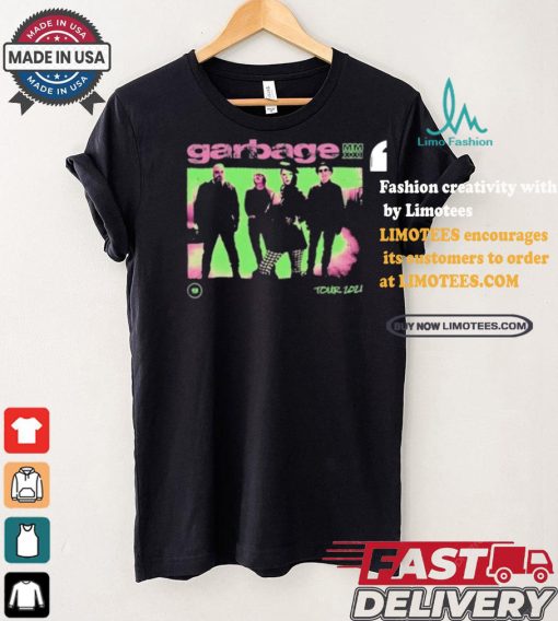Garbage Pink And Green Photo Tour 2024 T shirt