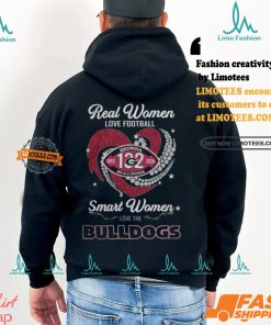 Georgia Bulldogs Real Women Love Football Smart Women Love Bulldogs T Shirt