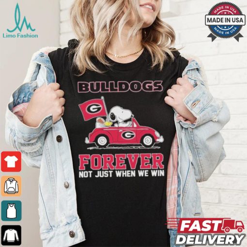 Georgia Bulldogs Snoopy Fan Forever Not Just When We Win And Lose T Shirt
