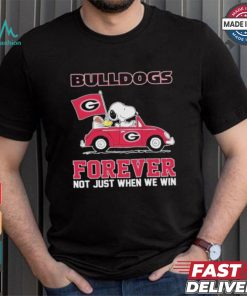 Georgia Bulldogs Snoopy Fan Forever Not Just When We Win And Lose T Shirt