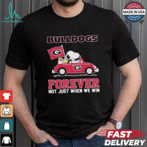 Georgia Bulldogs Snoopy Fan Forever Not Just When We Win And Lose T Shirt