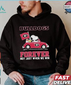 Georgia Bulldogs Snoopy Fan Forever Not Just When We Win And Lose T Shirt