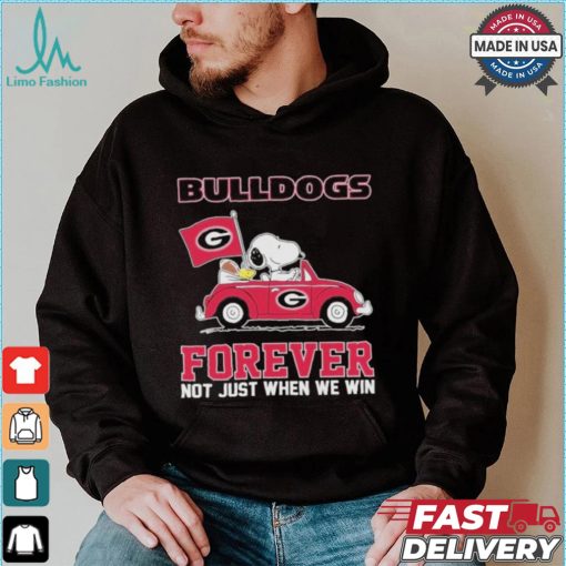 Georgia Bulldogs Snoopy Fan Forever Not Just When We Win And Lose T Shirt