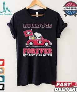 Georgia Bulldogs Snoopy Fan Forever Not Just When We Win And Lose T Shirt