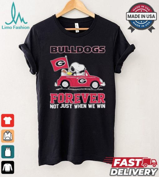Georgia Bulldogs Snoopy Fan Forever Not Just When We Win And Lose T Shirt