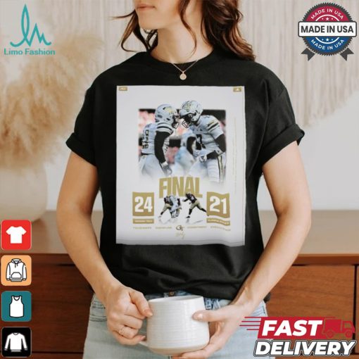 Georgia Tech Football Win 24 21 Florida State Football 2024 Aer Lingus College Football Classic Final Score Shirt
