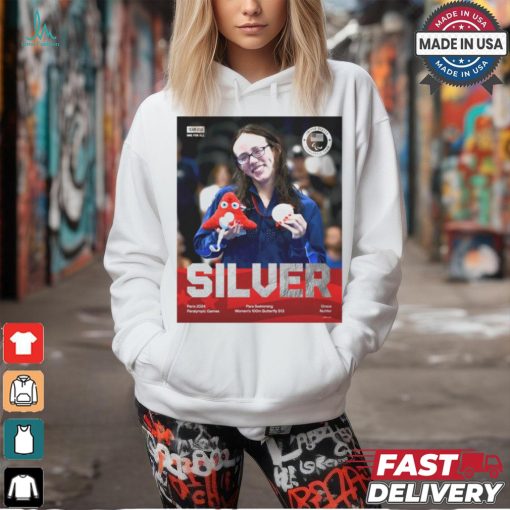 Grace Nuhfer Silver Medal Para Swimming Women’s 100m Butterfly S13 Paralympics Games Paris 2024 t shirt