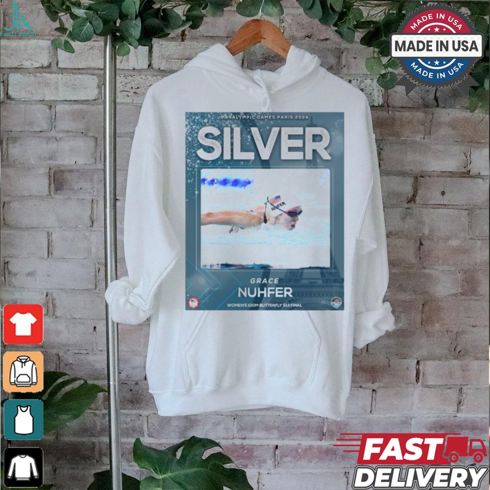 Grace Nuhfer Silver Medal Women’s 100M Butterfly S13 Final Paralympic Games Paris 2024 Poster t shirt Grace Nuhfer Silver Medal Women’s 100M Butterfly S13 Final Paralympic Games Paris 2024 Poster t shirt