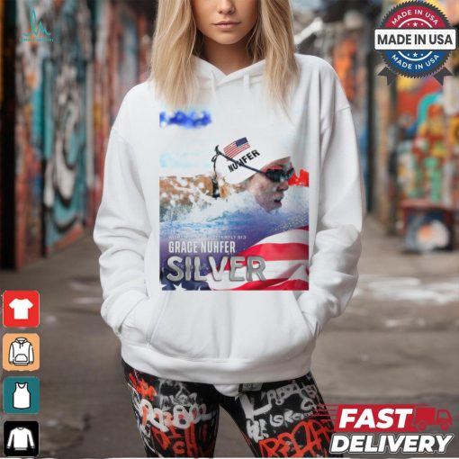 Grace Nuhfer Team USA Silver Medal Women’s 100m Butterfly S13 Paris Paralympics Poster t shirt