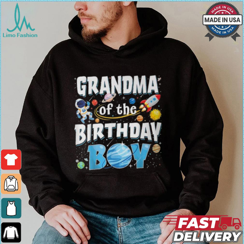 Grandma Of The Birthday Boy Astronaut Family Space Planets T Shirt Grandma Of The Birthday Boy Astronaut Family Space Planets T Shirt