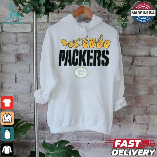 Green Bay Packers The NFL ASL Collection by Love Sign American Sign Language T Shirt