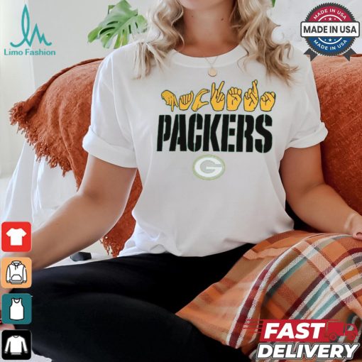Green Bay Packers The NFL ASL Collection by Love Sign American Sign Language T Shirt