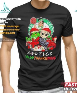 Grinch And Jack Boston Celtics Friends HalloThanksMas Shirt