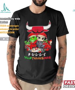Grinch And Jack Chicago Bulls Friends HalloThanksMas Shirt
