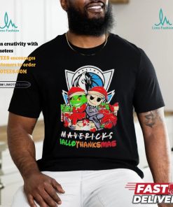 Grinch And Jack Dallas Mavericks Friends HalloThanksMas Shirt