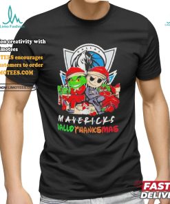 Grinch And Jack Dallas Mavericks Friends HalloThanksMas Shirt