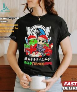 Grinch And Jack Dallas Mavericks Friends HalloThanksMas Shirt