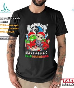 Grinch And Jack Dallas Mavericks Friends HalloThanksMas Shirt