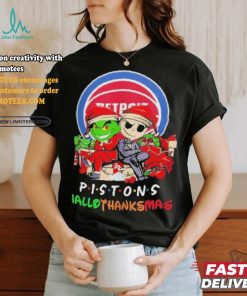 Grinch And Jack Detroit Pistons Friends HalloThanksMas Shirt