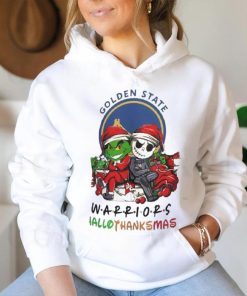 Grinch And Jack Golden State Warriors Friends HalloThanksMas Shirt