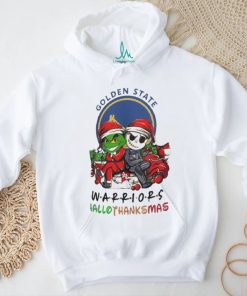 Grinch And Jack Golden State Warriors Friends HalloThanksMas Shirt