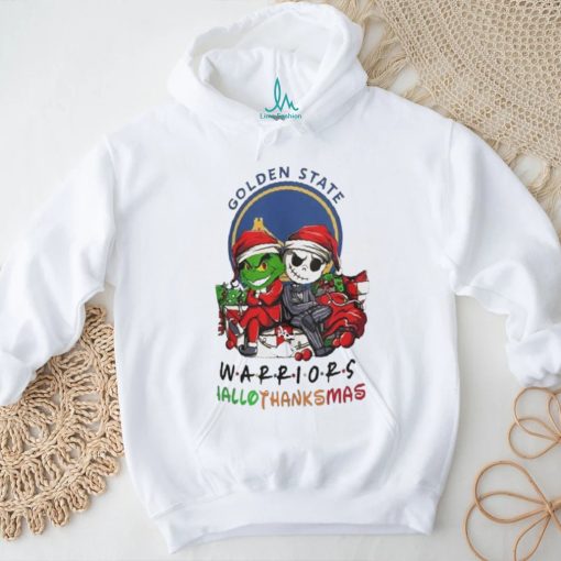 Grinch And Jack Golden State Warriors Friends HalloThanksMas Shirt