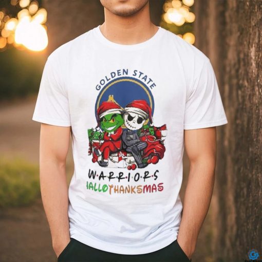 Grinch And Jack Golden State Warriors Friends HalloThanksMas Shirt