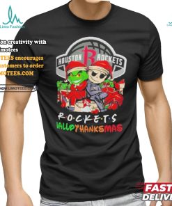Grinch And Jack Houston Rockets Friends HalloThanksMas Shirt