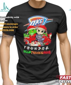 Grinch And Jack Oklahoma City Thunder Friends HalloThanksMas Shirt