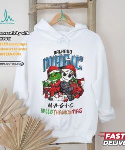 Grinch And Jack Orlando Magic Friends HalloThanksMas Shirt