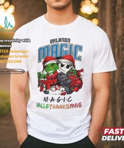 Grinch And Jack Orlando Magic Friends HalloThanksMas Shirt